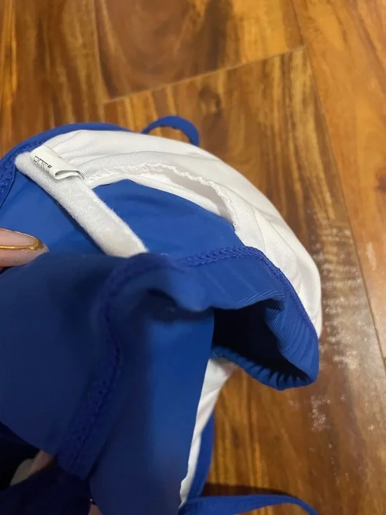 Amazon Blue Ruffle Swim Top - Picture 3 of 6